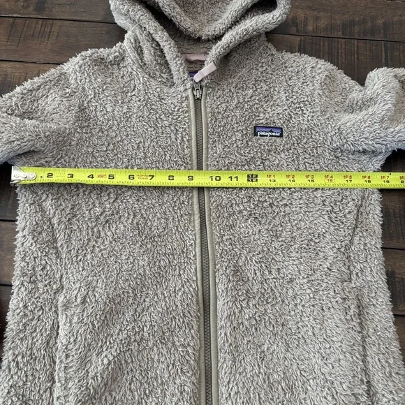 Patagonia Los Gatos Jacket Kids Girls Size XL 14 Brown Full Zip Hoodie Sherp - Picture 14 of 14